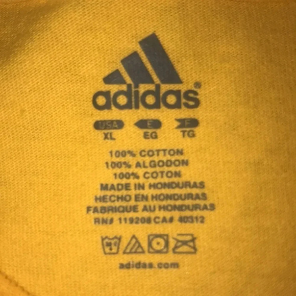 ADIDAS Lakers T-shirt short sleeve orange size XL - Picture 4 of 6